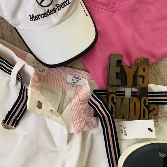 🆕CROWN & IVY Women’s White Twill Bermuda Shorts - Picture 10 of 10